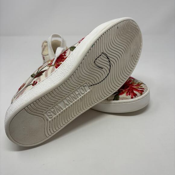 Johhny Was Womens Sz6 Jayla Floral Multicolor Embroidered Low-Top Sneakers - Picture 10 of 10